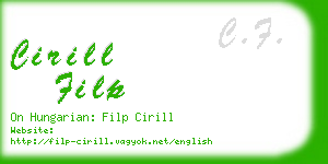 cirill filp business card